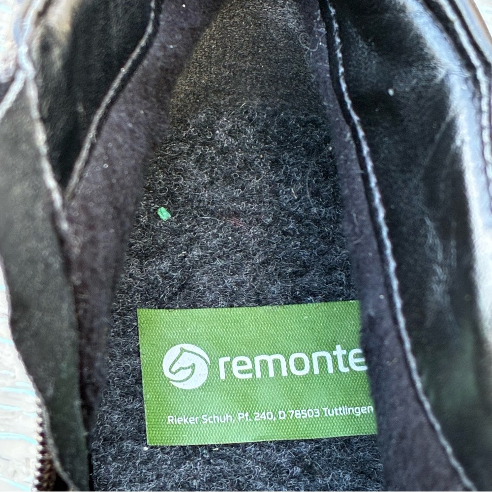 New Remonte Rieker Women’s Wingtip Leather Lace/Side Zip Ankle Bootie - Picture 12 of 13